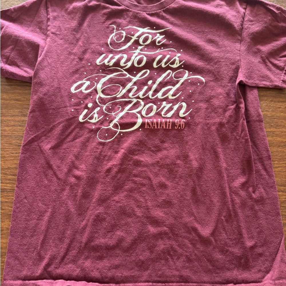 Kids Maroon Graphic T-Shirt